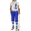 Ladies Argyle Utopia Golf Shirt - UUU: Light Blue/Royal/White