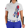Ladies Argyle Utopia Golf Shirt - BBBB: Royal/Taupe/Red