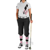 Ladies Argyle Utopia Golf Shirt - XXXX: White/Pink/Black