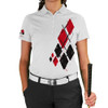 Argyle Utopia Golf Shirt - ZZZZ: White/Black/Red