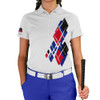Ladies Argyle Utopia Golf Shirt - 5J: Royal/Red/Black
