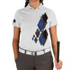 Ladies Argyle Utopia Golf Shirt - 6H: Charcoal/Black/Royal
