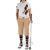 Ladies Argyle Utopia Golf Shirt - 6W: Khaki/Brown/Black