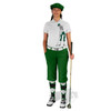 Ladies Golf Knickers Halloween Outfit - Skeleton Dark Green
