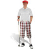 Dress Stewart, White & Red Classic Plaid Golf Outfit1