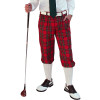 Dress Shirt Golf Outfit - Mens Royal Stewart & White with Green Tie