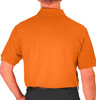 Mens Sport Clubhouse Cotton Solid Orange Golf Shirt Back