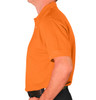 Mens Sport Clubhouse Cotton Solid Orange Golf Shirt Side