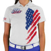 Ladies USA Patriot Heroes 250 Golf Shirt - Brush Stroke Royal Blue