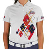 Ladies USA Patriot Heroes 250 Golf Shirt - Red White and Blue USA Utopia