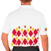 Mens Argyle Arcadia Golf Shirt - 5A: Red/Orange/Yellow