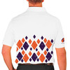Mens Argyle Arcadia Golf Shirt - 5D: Purple/Orange