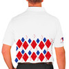 Mens Argyle Arcadia Golf Shirt - 5K: Red/White/Royal