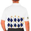 Mens Argyle Arcadia Golf Shirt - 5U: Navy/White/Gold