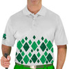 Mens Argyle Arcadia Golf Shirt - 5Y: Dark Green/Lime