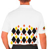 Mens Argyle Arcadia Golf Shirt - 6B: Black/Orange/Yellow