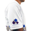 Mens Argyle Arcadia Golf Shirt - 6E: Taupe/Purple/Royal