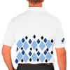 Mens Argyle Arcadia Golf Shirt - 6I: Light Blue/Royal/Black
