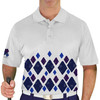 Mens Argyle Arcadia Golf Shirt - 6N: Navy/Royal/Purple
