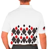 Mens Argyle Arcadia Golf Shirt - 6U: Charcoal/Black/Red