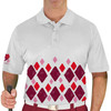 Mens Argyle Arcadia Golf Shirt - 6V: Maroon/Pink/Red
