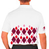 Mens Argyle Arcadia Golf Shirt - 6V: Maroon/Pink/Red