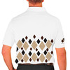 Mens Argyle Arcadia Golf Shirt - 6W: Khaki/Brown/Black