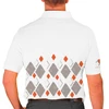 Mens Argyle Arcadia Golf Shirt - 6X: Taupe/Orange/White
