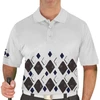 Mens Argyle Arcadia Golf Shirt - A: Charcoal/Navy/White