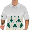 Mens Argyle Arcadia Golf Shirt - CCC: Dark Green/Natural
