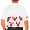Mens Argyle Arcadia Golf Shirt - DDD: Natural/Red