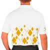 Mens Argyle Arcadia Golf Shirt - FFF: Gold/White