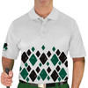 Mens Argyle Arcadia Golf Shirt - GG: Dark Green/Black