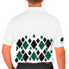 Mens Argyle Arcadia Golf Shirt - GG: Dark Green/Black