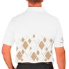 Mens Argyle Arcadia Golf Shirt - GGG: Khaki/White