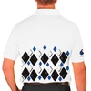 Mens Argyle Arcadia Golf Shirt - GGGG: Black/Royal/White