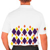 Mens Argyle Arcadia Golf Shirt - IIII: Purple/Orange/Yellow