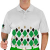 Mens Argyle Arcadia Golf Shirt - MMM: Lime/Khaki/Black