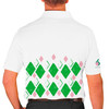 Mens Argyle Arcadia Golf Shirt - NNN: Lime/Pink/White