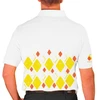Mens Argyle Arcadia Golf Shirt - TTT: Yellow/Orange/White