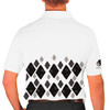 Mens Argyle Arcadia Golf Shirt - W: Black/Taupe/Charcoal