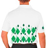 Mens Argyle Arcadia Golf Shirt - WWW: Lime/Dark Green/White