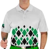 Mens Argyle Arcadia Golf Shirt - XX: Black/Lime