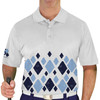 Mens Argyle Arcadia Golf Shirt - ZZ: Navy/Light Blue