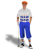 Golf Knickers Argyle Arcadia Outfit 5S - Royal/White/Orange