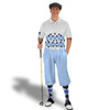Golf Knickers Argyle Arcadia Outfit 6I - Light Blue/Royal/Black