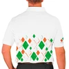 Golf Knickers Argyle Arcadia Outfit 6Z - White/Orange/Lime