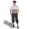 Golf Knickers Argyle Arcadia Outfit A - Charcoal/Navy/White