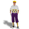 Golf Knickers Argyle Arcadia Outfit JJ - Purple/Yellow