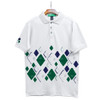 Golf Knickers Argyle Arcadia Outfit JJJ - White/Dark Green/Navy
